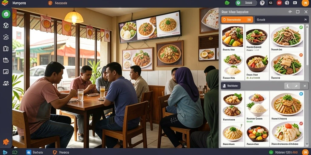 Tampilan grafik yang menarik dan berwarna.