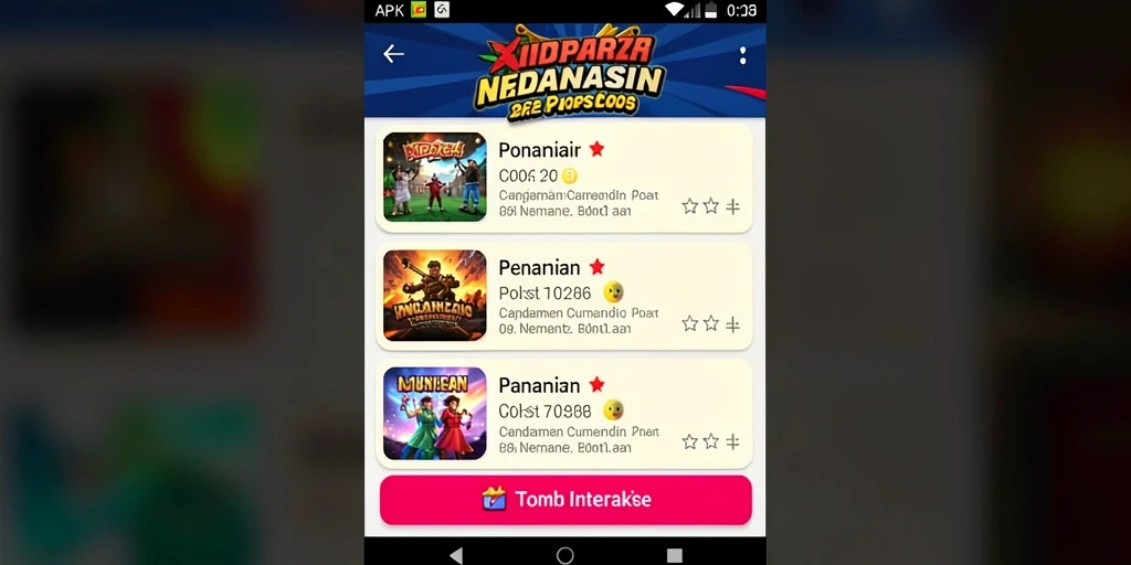 Tampilan awal yang menarik dan mudah digunakan.