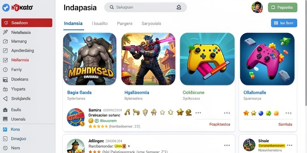 Tampilan antarmuka pengguna yang interaktif dan menarik.