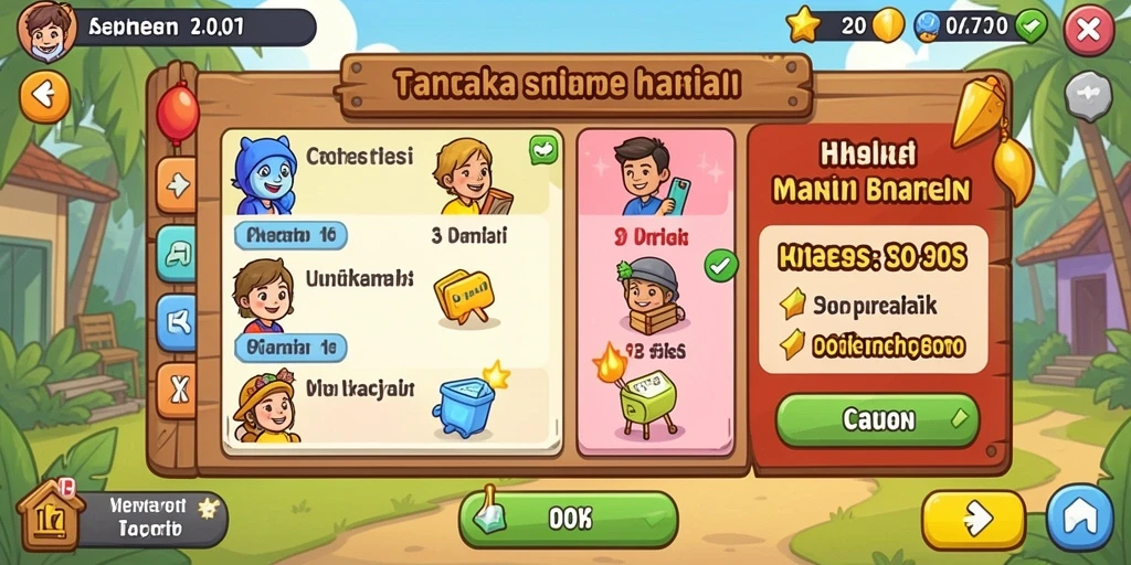 Antarmuka permainan yang menarik dan mudah dinavigasi.